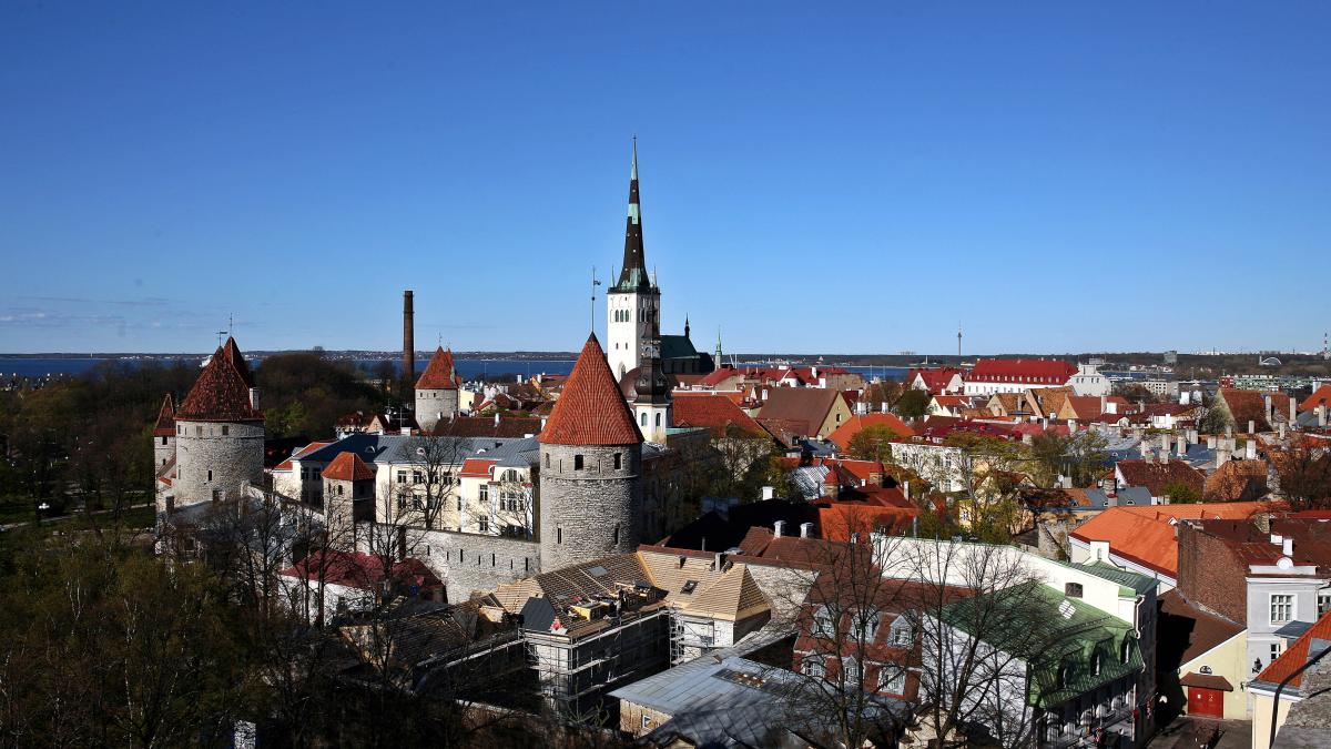 A view of the old city of Tallinn, Estonia taken 10 May 2007